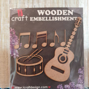 ICRAFT WOODEN EMBELLISHMENT WE0473